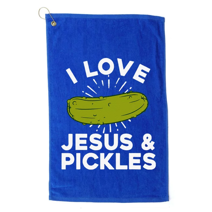 Cute Pickle Design For Jesus Pickle Lovers Platinum Collection Golf Towel