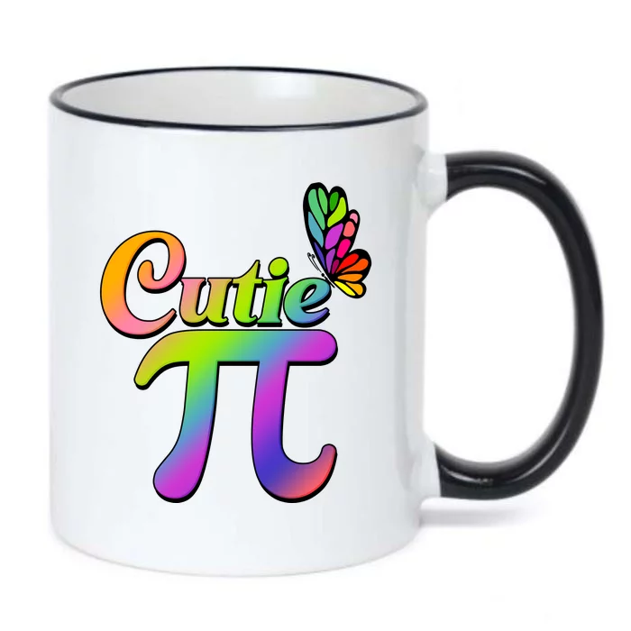 Cute Pi Day 314 Rainbow Butterfly Cutie Pi Black Color Changing Mug