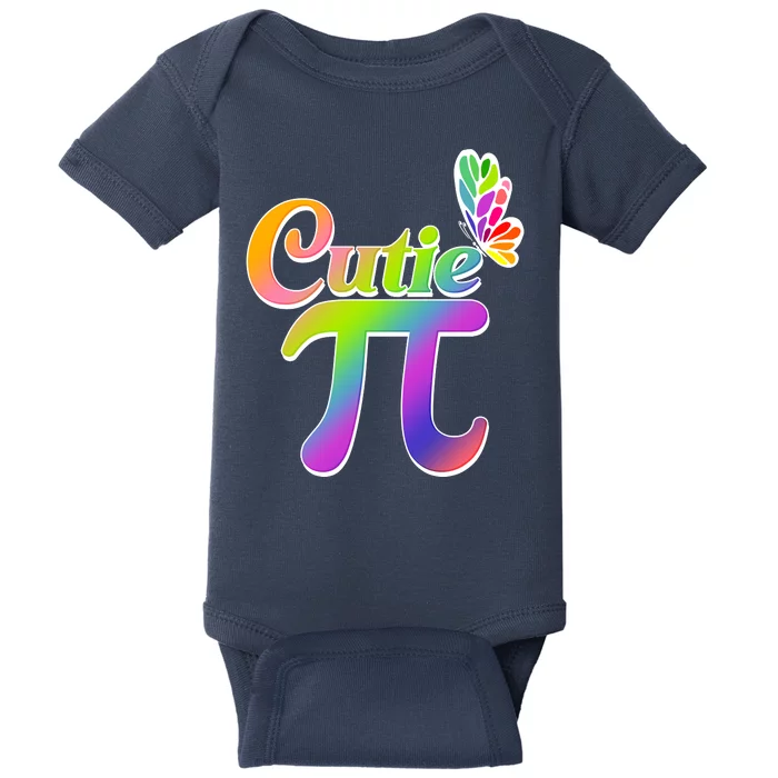 Cute Pi Day 314 Rainbow Butterfly Cutie Pi Baby Bodysuit