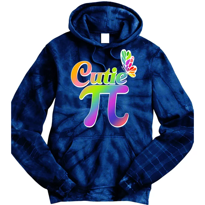 Cute Pi Day 314 Rainbow Butterfly Cutie Pi Tie Dye Hoodie