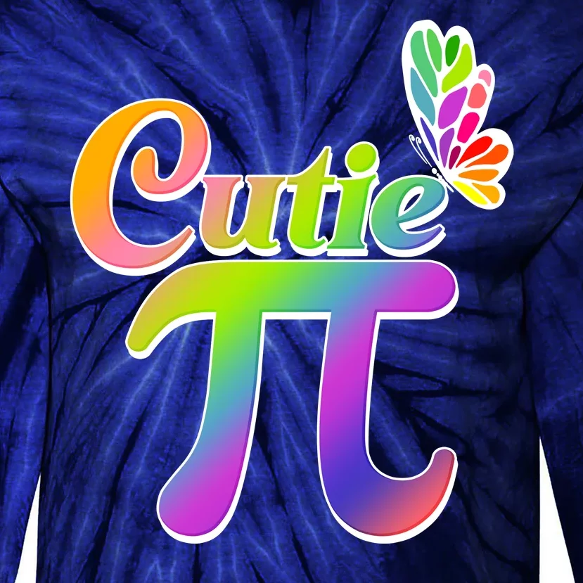 Cute Pi Day 314 Rainbow Butterfly Cutie Pi Tie-Dye Long Sleeve Shirt