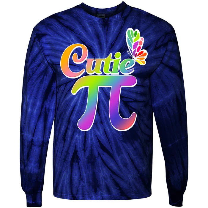 Cute Pi Day 314 Rainbow Butterfly Cutie Pi Tie-Dye Long Sleeve Shirt