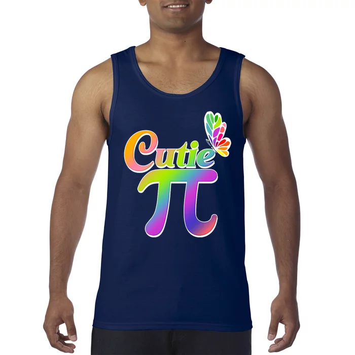 Cute Pi Day 314 Rainbow Butterfly Cutie Pi Tank Top