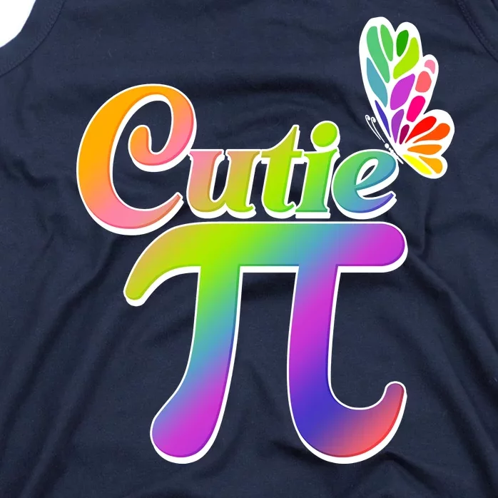 Cute Pi Day 314 Rainbow Butterfly Cutie Pi Tank Top