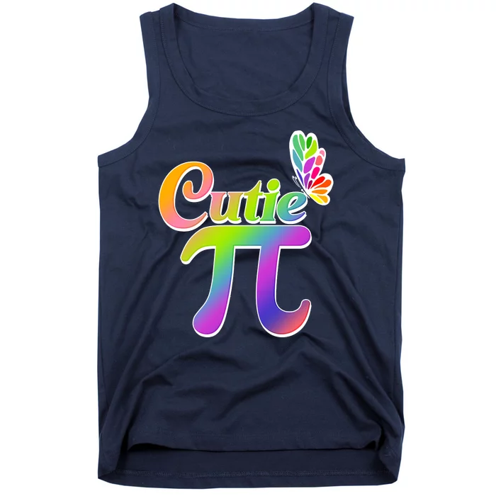 Cute Pi Day 314 Rainbow Butterfly Cutie Pi Tank Top