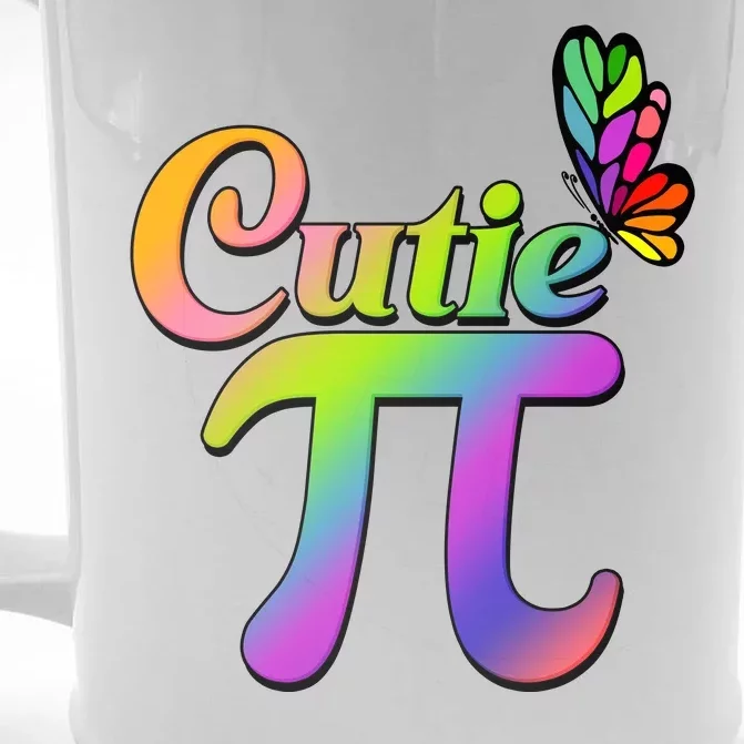 Cute Pi Day 314 Rainbow Butterfly Cutie Pi Front & Back Beer Stein