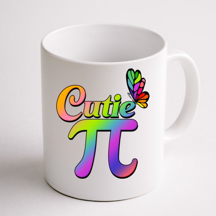 Cute Pi Day 314 Rainbow Butterfly Cutie Pi Front & Back Coffee Mug