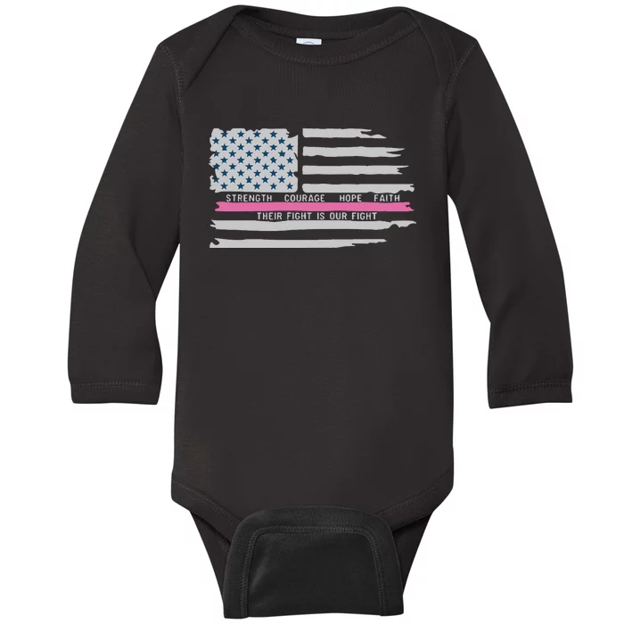 Columbia Police Department Pink Baby Long Sleeve Bodysuit