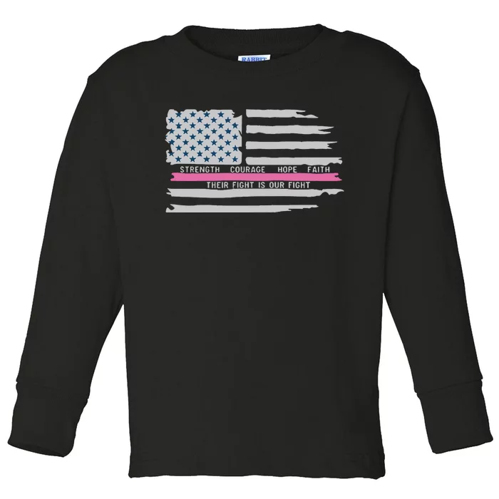 Columbia Police Department Pink Toddler Long Sleeve Shirt