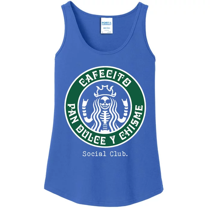 Cafecito Pan Dulce Y Chisme Mexicana Social Club Ladies Essential Tank