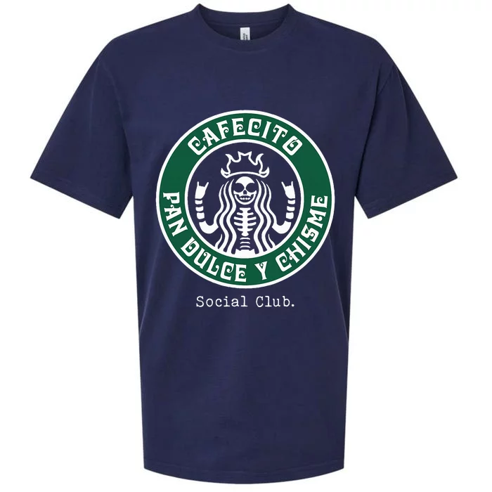 Cafecito Pan Dulce Y Chisme Mexicana Social Club Sueded Cloud Jersey T-Shirt