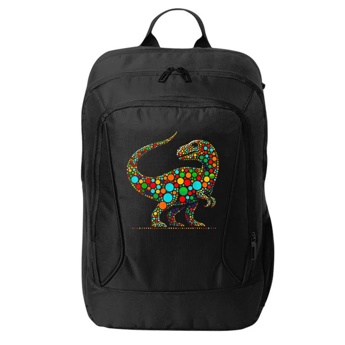 Colorful Polka Dot Dinosaur Happy Dot Day Gift City Backpack