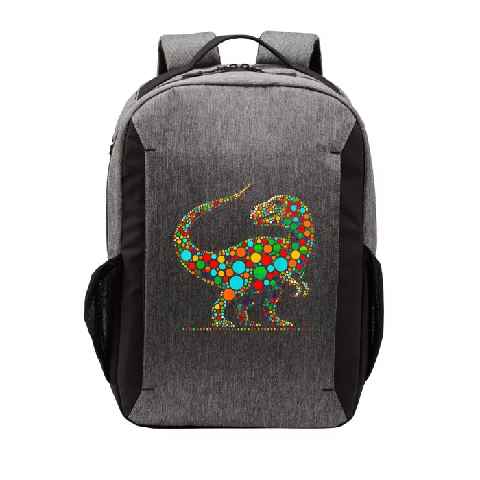 Colorful Polka Dot Dinosaur Happy Dot Day Gift Vector Backpack