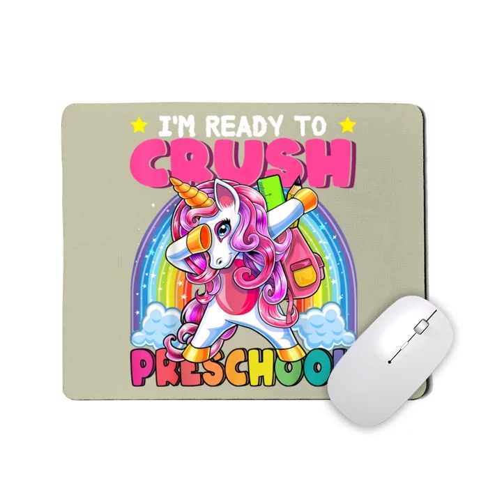 Crush Preschool Dabbing Unicorn Back To School Girl Gift Mousepad