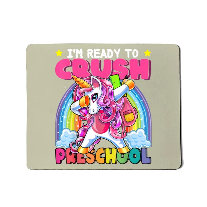 Crush Preschool Dabbing Unicorn Back To School Girl Gift Mousepad