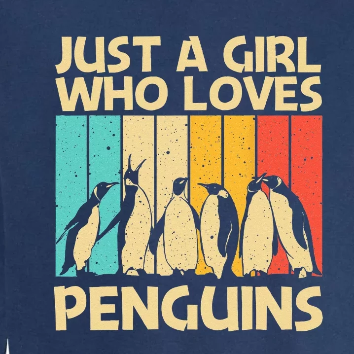 Cool Penguin Design For Mom Emperor Penguin Bird Lover Garment-Dyed Sweatshirt