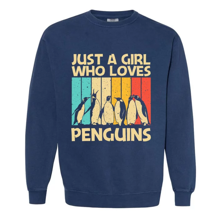 Cool Penguin Design For Mom Emperor Penguin Bird Lover Garment-Dyed Sweatshirt