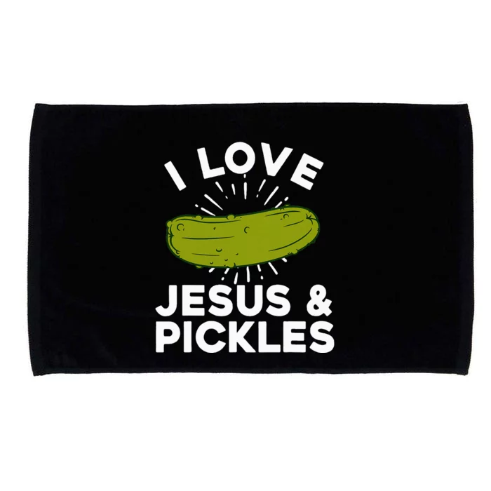 Cute Pickle Design For Women Jesus Pickle Lovers Microfiber Hand Towel