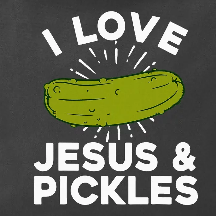 Cute Pickle Design For Women Jesus Pickle Lovers Zip Tote Bag