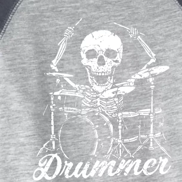 Cool Percussion Drum Sticks Skeleton Drummer Image Toddler Fine Jersey T-Shirt