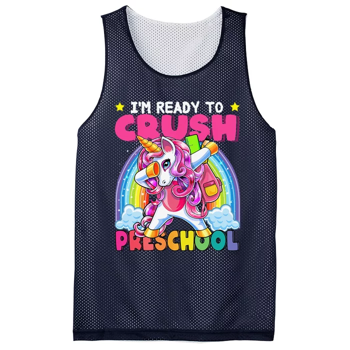 Crush Preschool Dabbing Unicorn Back To School Gift Mesh Reversible Basketball Jersey Tank