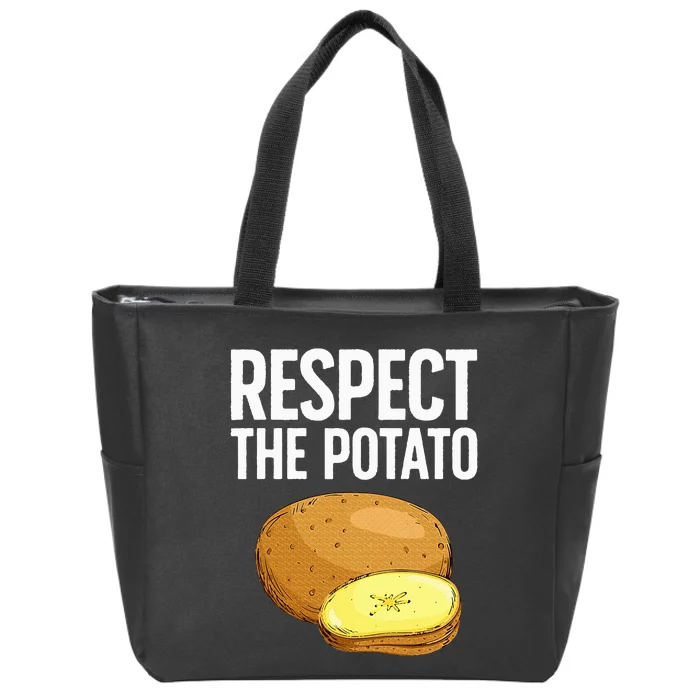 Cool Potato Design For Vegetable Potato Lover Zip Tote Bag