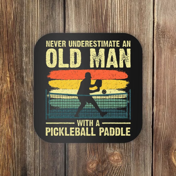 Cool Pickleball Design For Grandpa Pickleball Player Coaster