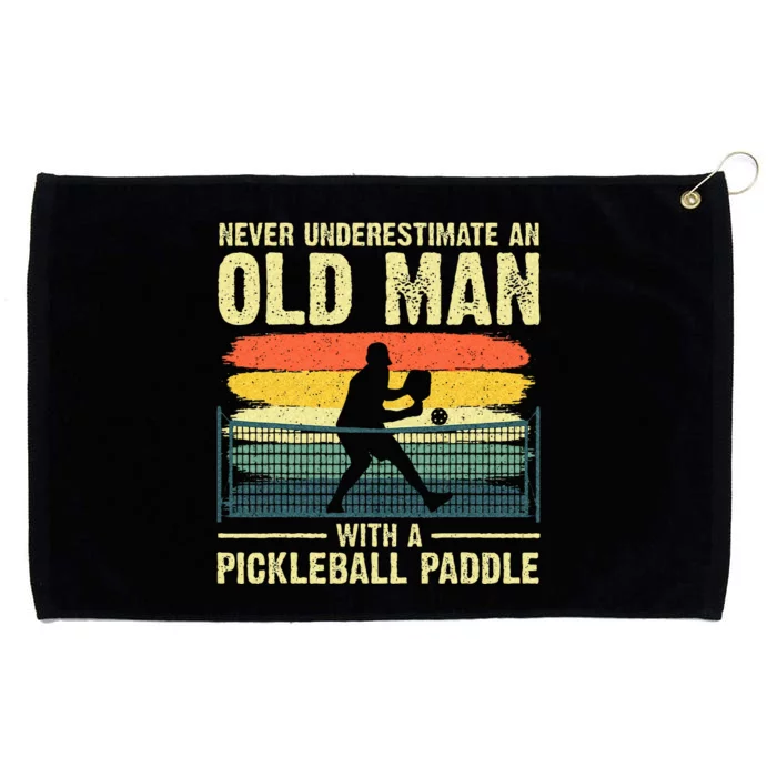 Cool Pickleball Design For Grandpa Pickleball Player Grommeted Golf Towel