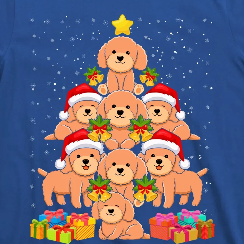 Cute Poodle Dog Christmas Tree For Dog Lover Xmas Funny Gift T-Shirt