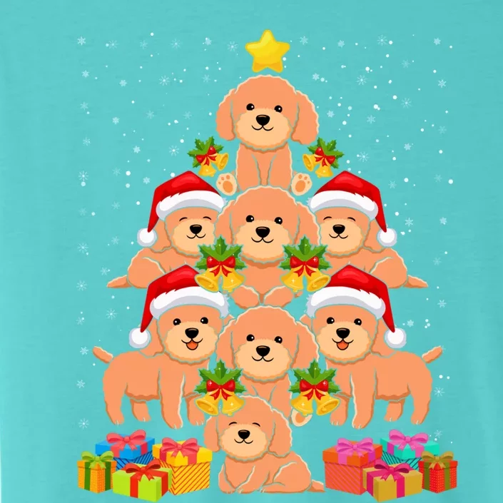 Cute Poodle Dog Christmas Tree For Dog Lover Xmas Funny Gift ChromaSoft Performance T-Shirt