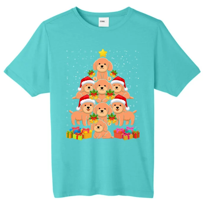 Cute Poodle Dog Christmas Tree For Dog Lover Xmas Funny Gift ChromaSoft Performance T-Shirt