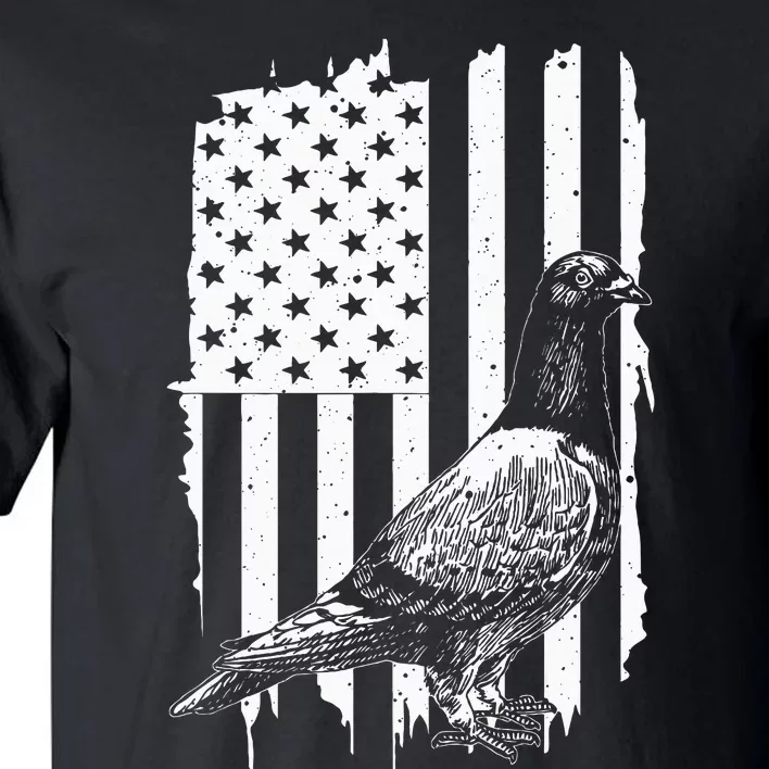 Cool Pigeon Design Women Patriotic Us Flag Pigeon Lovers Tall T-Shirt