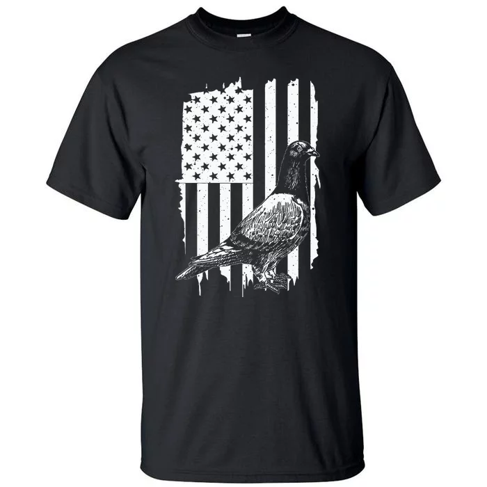 Cool Pigeon Design Women Patriotic Us Flag Pigeon Lovers Tall T-Shirt