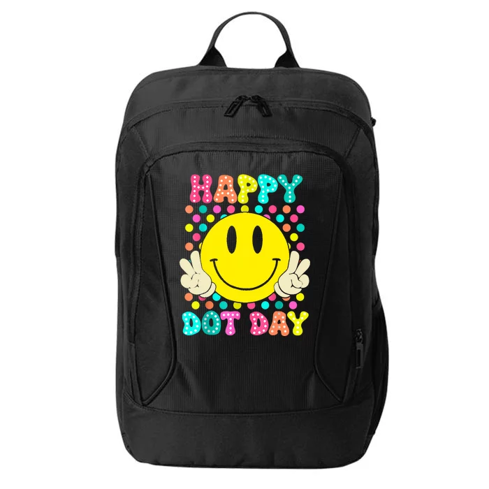 Colorful Polka Dot Smile Face Teacher Happy Dot Day 2024gift City Backpack