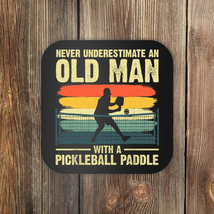 Cool Pickleball Design For Grandpa Pickleball Player Coaster