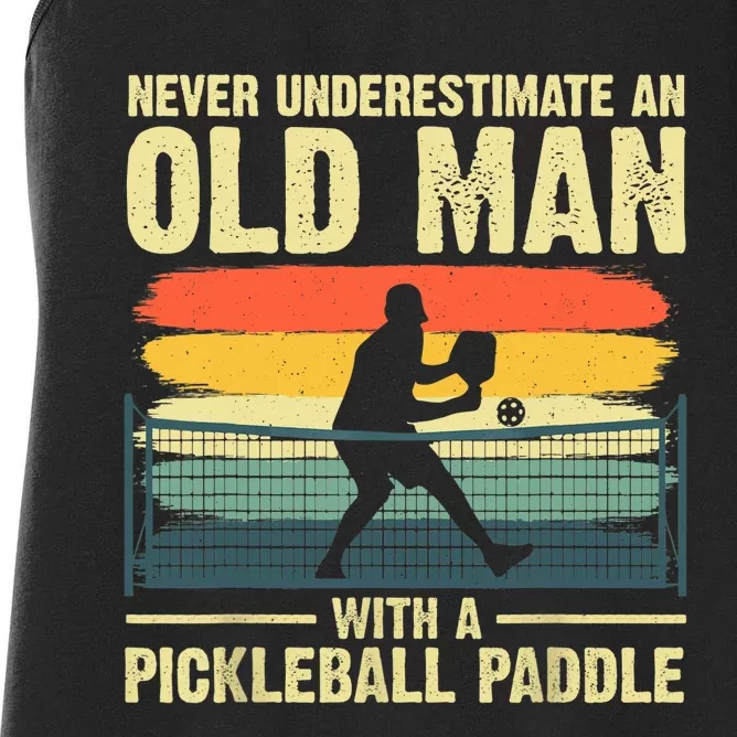 Cool Pickleball Design For Grandpa Pickleball Player Women's Racerback Tank