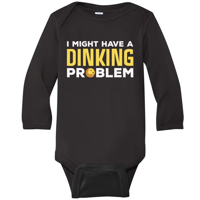 Cool Pickleball Design For Dink Pickleball Player Baby Long Sleeve Bodysuit