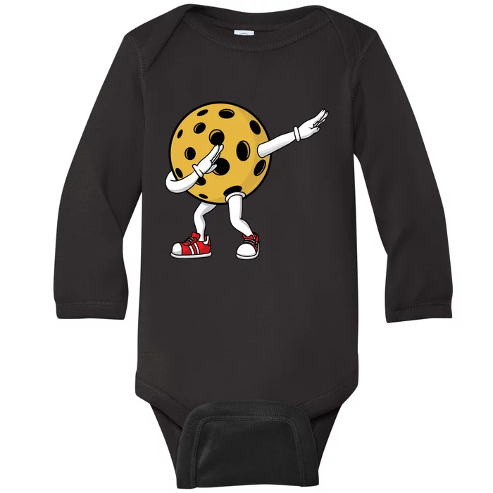 Cute Pickleball Design Baby Long Sleeve Bodysuit