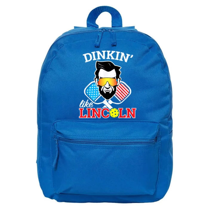 Cool Pickleball Dinkin Like Lincoln Pickle Ball Gift 16 in Basic Backpack