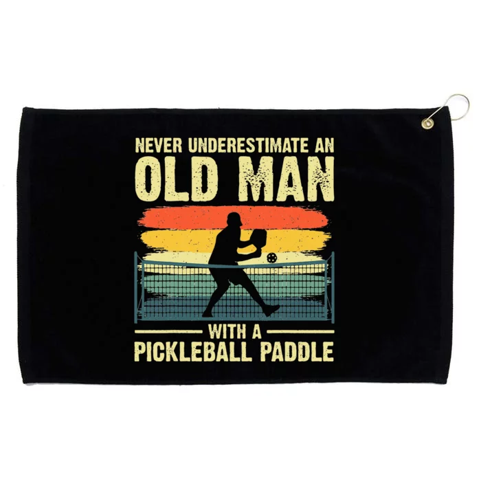 Cool Pickleball Design For Grandpa Pickleball Player Grommeted Golf Towel