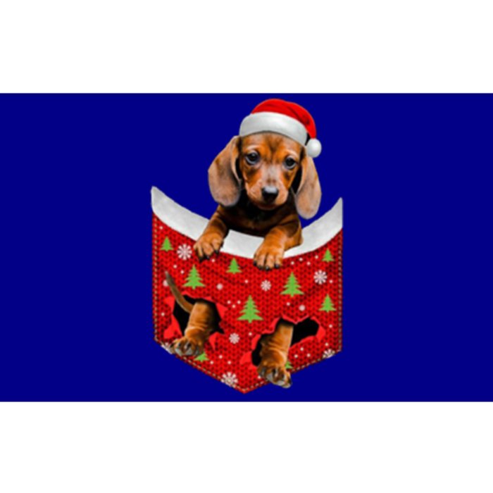 Cute Puppy Dachshund In Pocket Christmas Dachshund Lover Gift Bumper Sticker