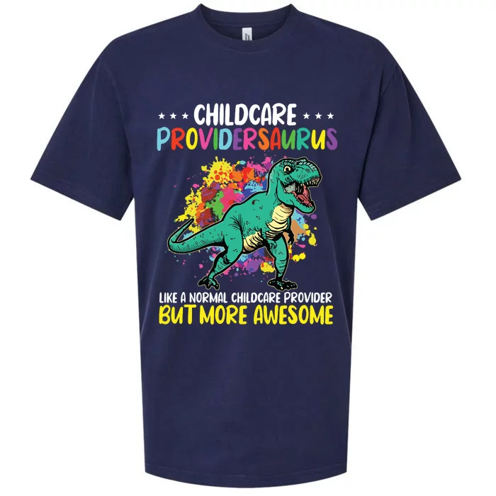 Childcare Providersaurus Daycare Teachers Sueded Cloud Jersey T-Shirt