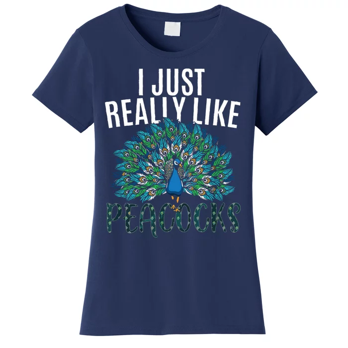 Cool Peacock Design For Men Women Bird Peacock Lovers Women's T-Shirt