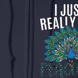 Cool Peacock Design For Men Women Bird Peacock Lovers Full Zip Hoodie