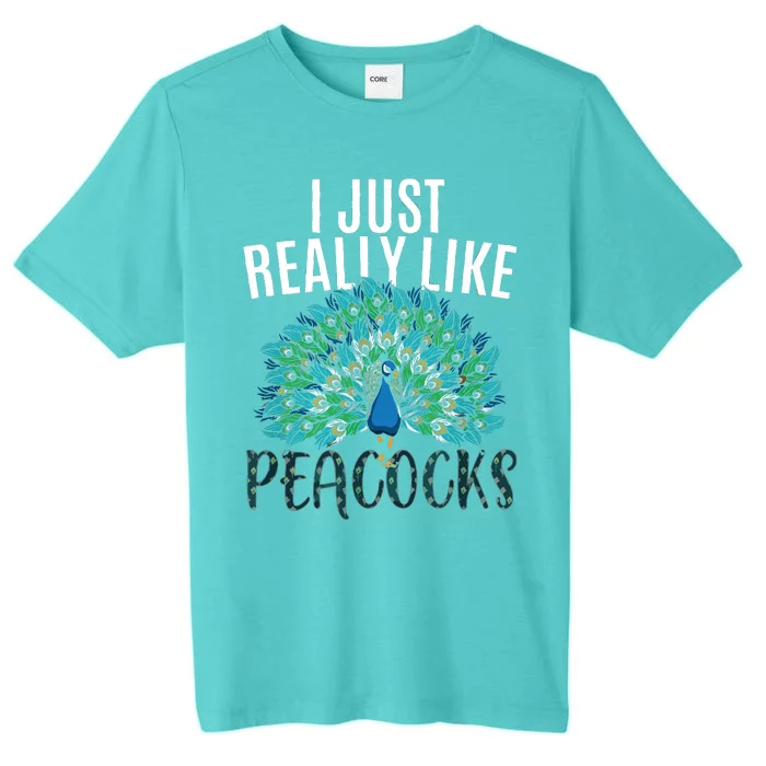 Cool Peacock Design For Men Women Bird Peacock Lovers ChromaSoft Performance T-Shirt