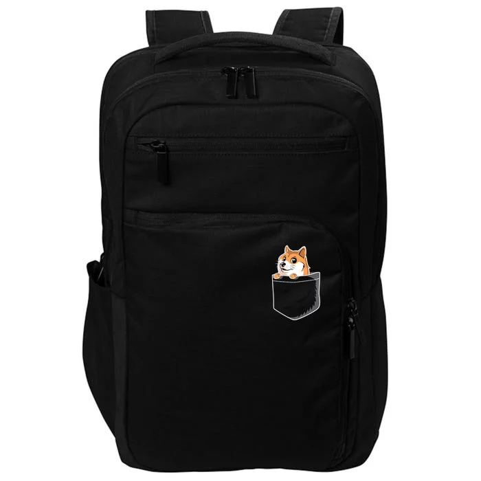 Cute Pocket Dog Design Impact Tech Backpack