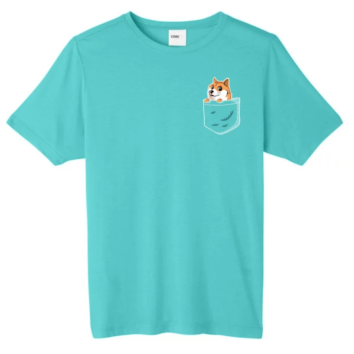 Cute Pocket Dog Design ChromaSoft Performance T-Shirt