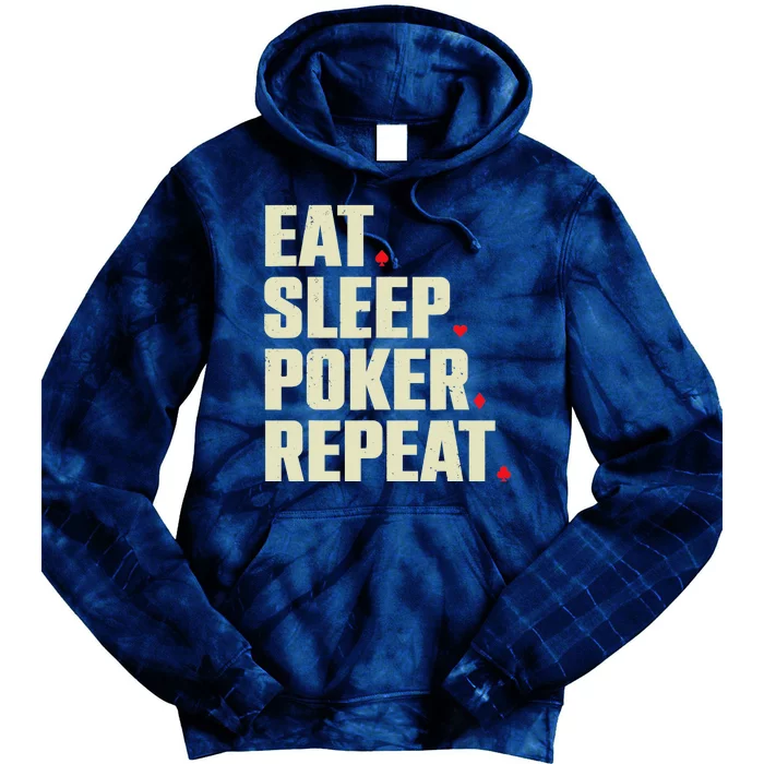 Cute Poker Design Casino Gambling Poker Player Tie Dye Hoodie