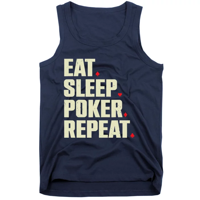 Cute Poker Design Casino Gambling Poker Player Tank Top