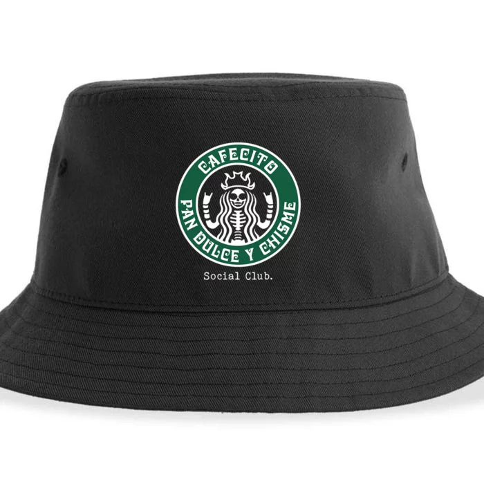 Cafecito Pan Dulce Y Chisme Mexicana Social Club Sustainable Bucket Hat